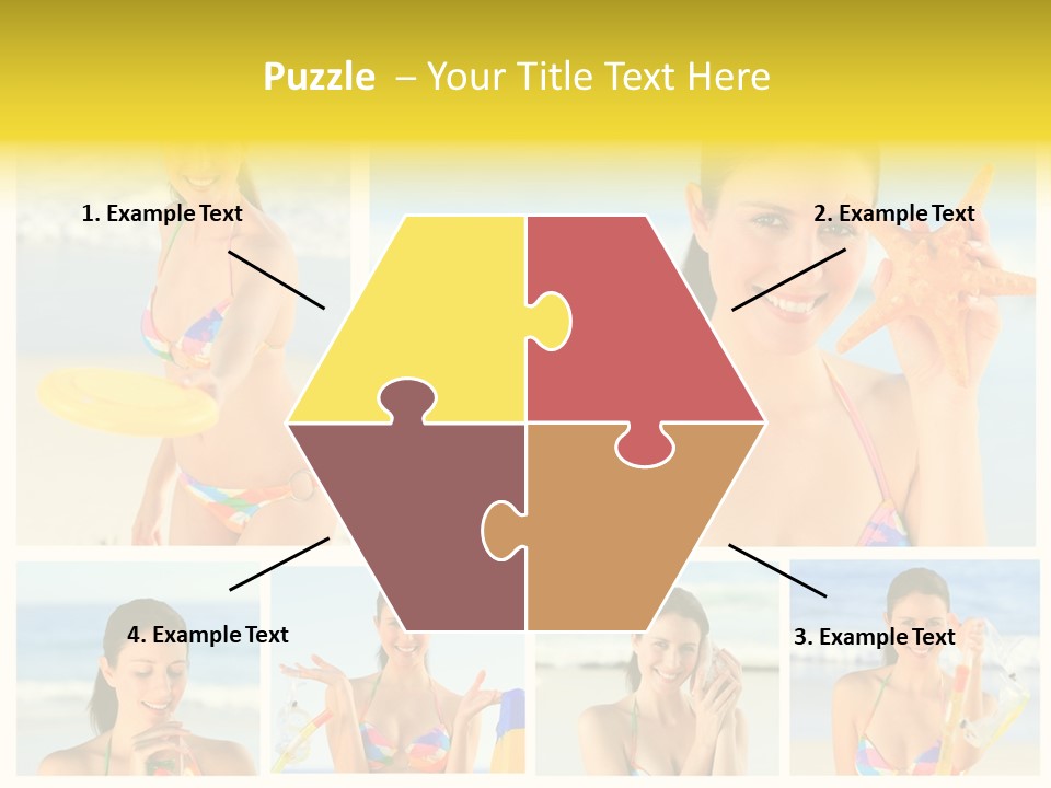 Lingerie Ocean Body PowerPoint Template