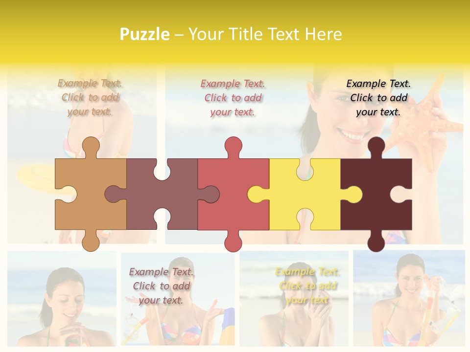 Lingerie Ocean Body PowerPoint Template