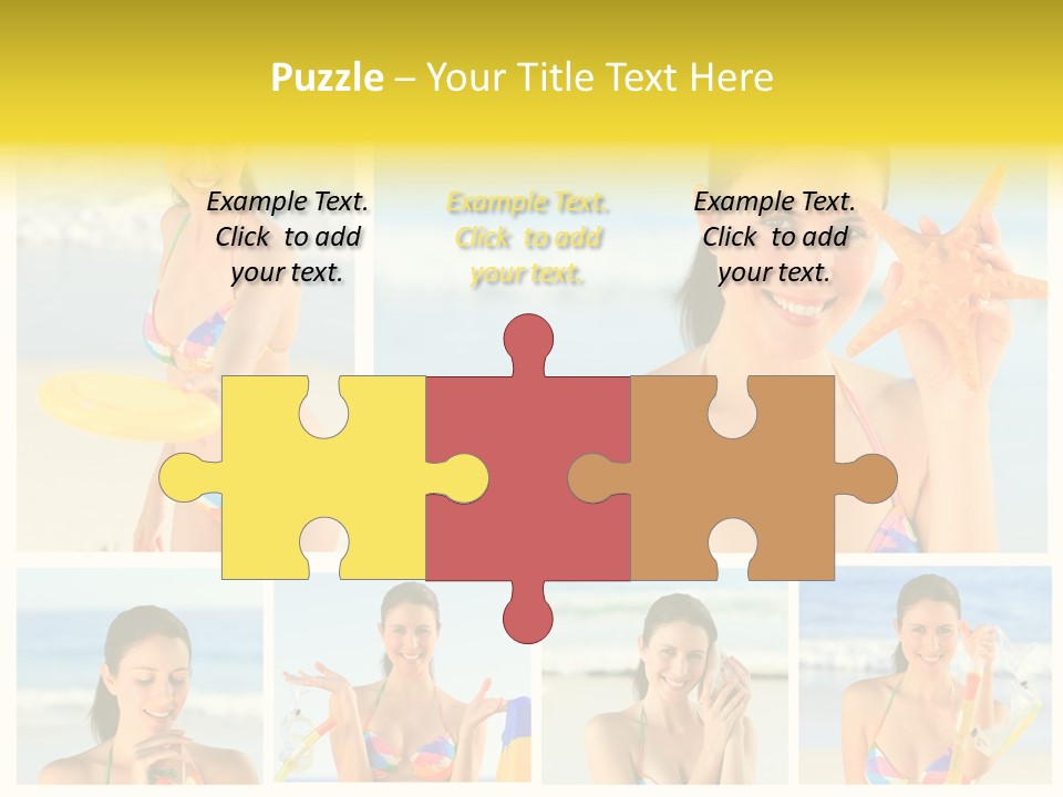 Lingerie Ocean Body PowerPoint Template