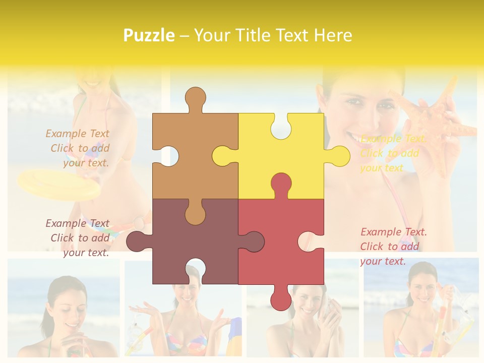 Lingerie Ocean Body PowerPoint Template