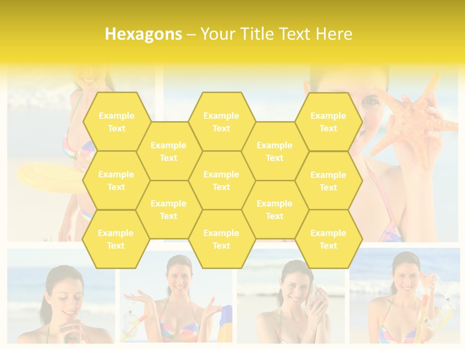 Lingerie Ocean Body PowerPoint Template