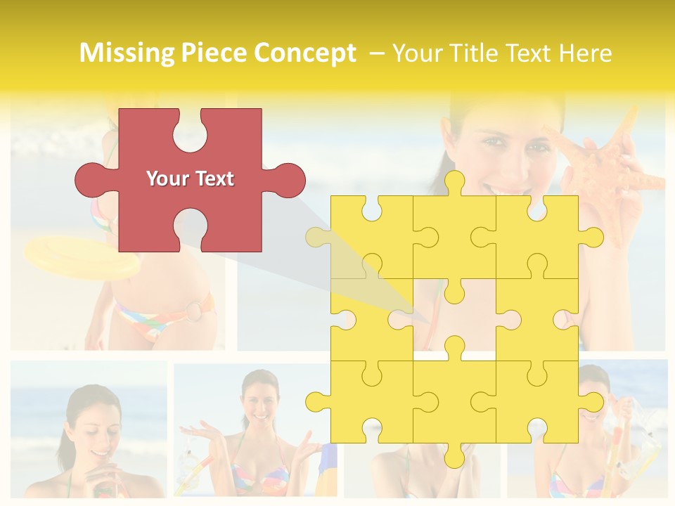 Lingerie Ocean Body PowerPoint Template