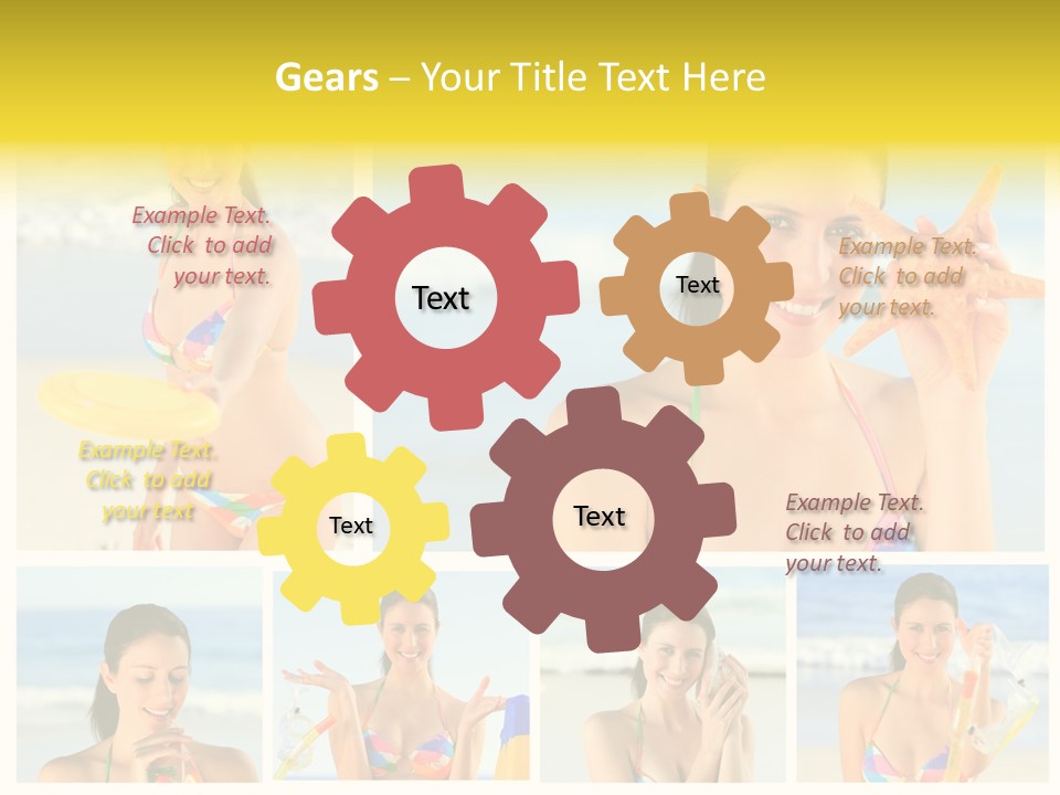 Lingerie Ocean Body PowerPoint Template