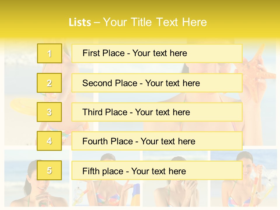 Lingerie Ocean Body PowerPoint Template