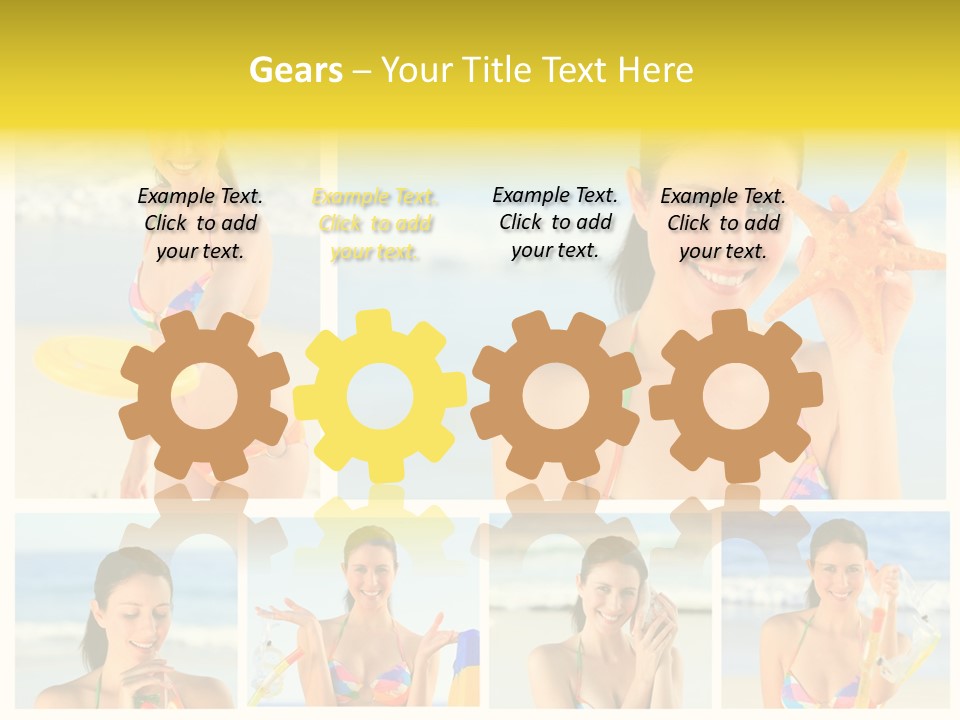 Lingerie Ocean Body PowerPoint Template