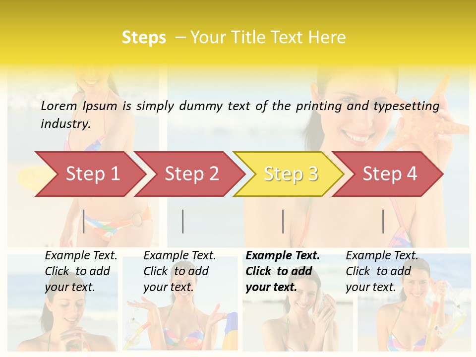 Lingerie Ocean Body PowerPoint Template