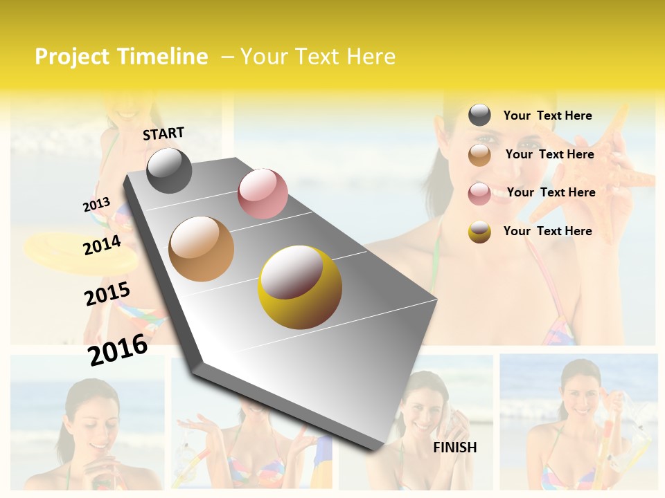 Lingerie Ocean Body PowerPoint Template