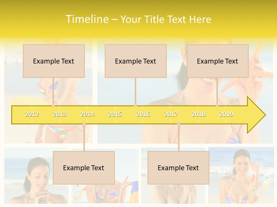 Lingerie Ocean Body PowerPoint Template