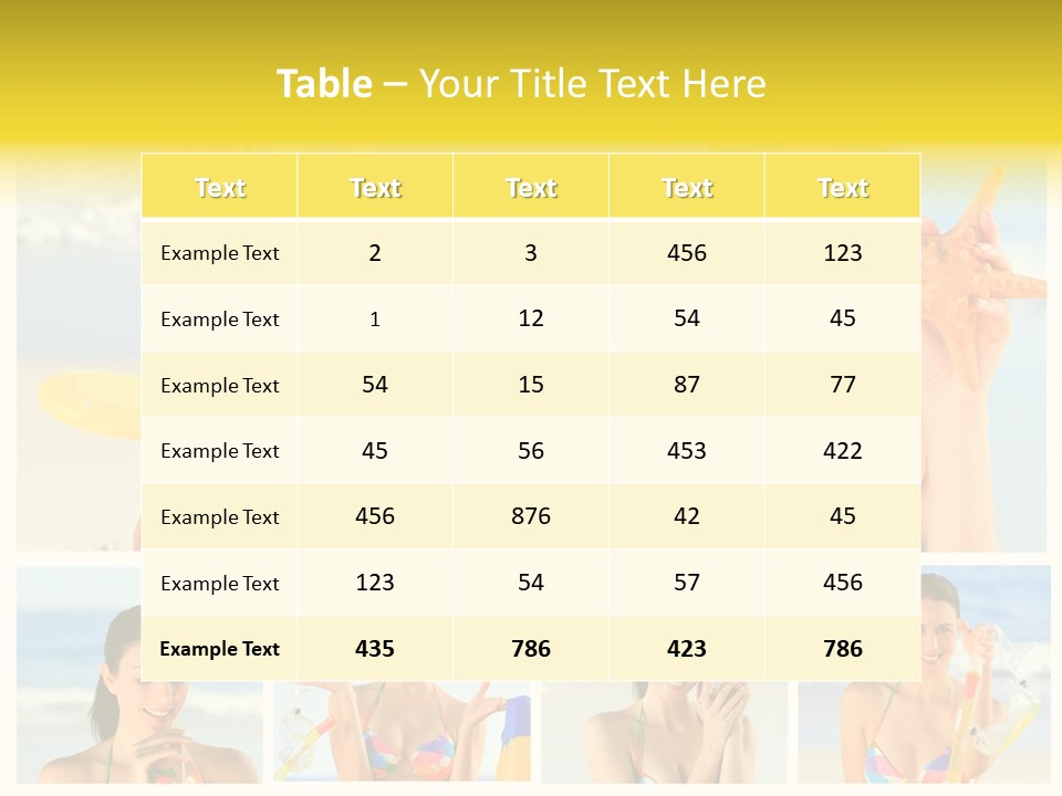 Lingerie Ocean Body PowerPoint Template