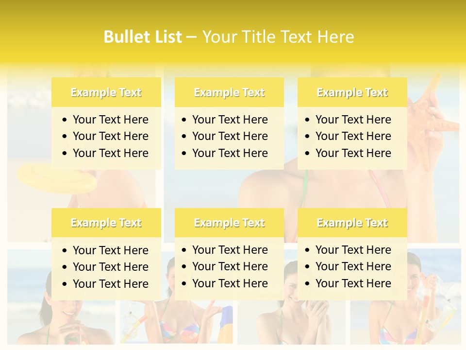 Lingerie Ocean Body PowerPoint Template