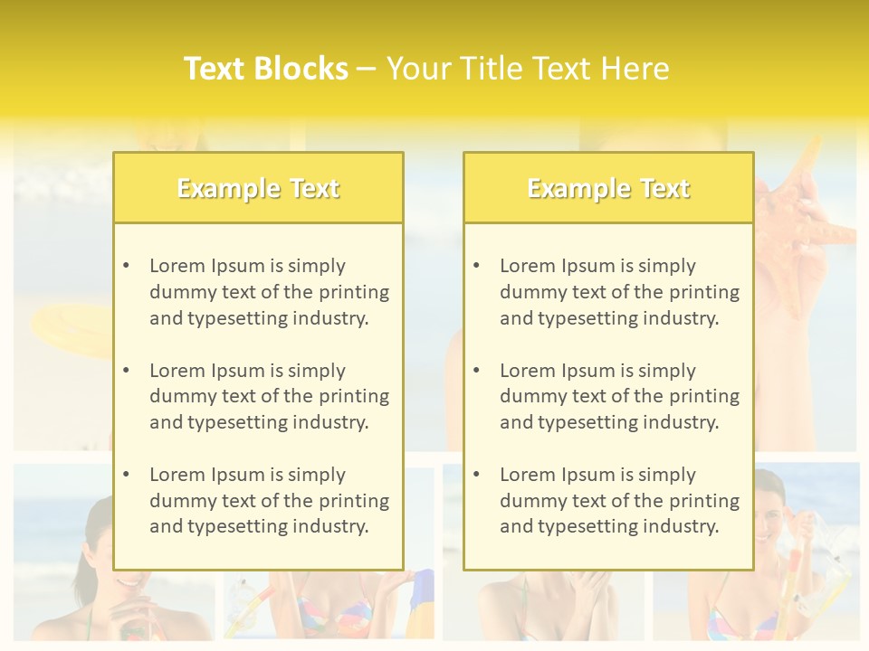 Lingerie Ocean Body PowerPoint Template