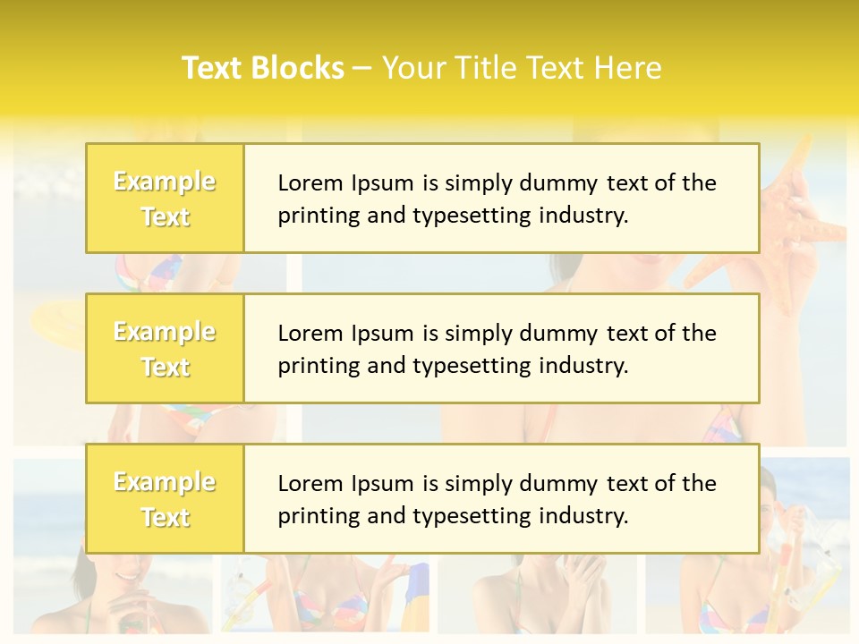 Lingerie Ocean Body PowerPoint Template