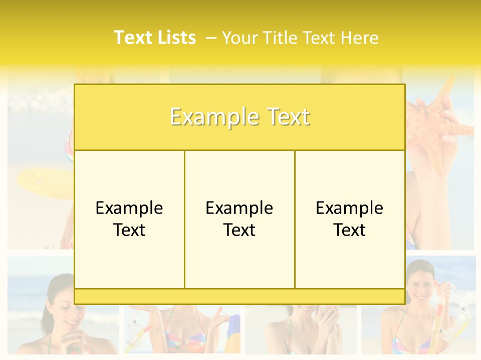 Lingerie Ocean Body PowerPoint Template