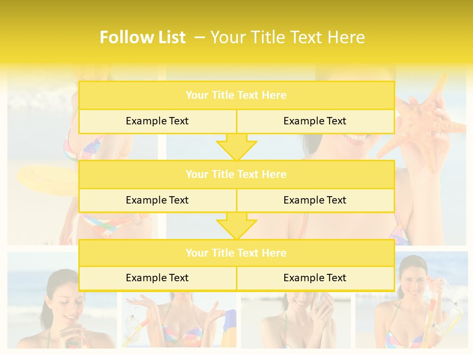 Lingerie Ocean Body PowerPoint Template