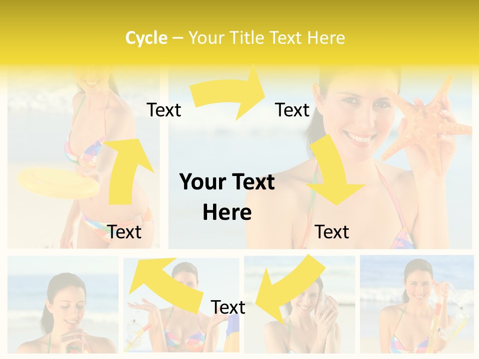 Lingerie Ocean Body PowerPoint Template