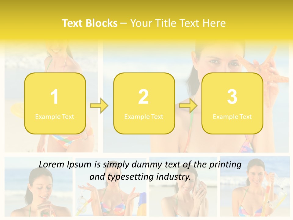 Lingerie Ocean Body PowerPoint Template