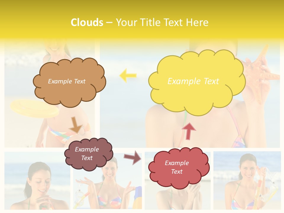 Lingerie Ocean Body PowerPoint Template