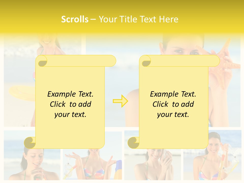 Lingerie Ocean Body PowerPoint Template