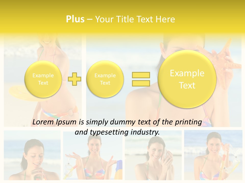 Lingerie Ocean Body PowerPoint Template