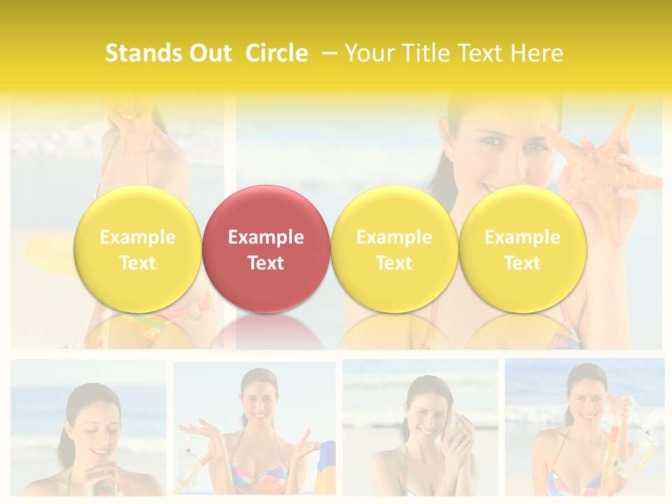 Lingerie Ocean Body PowerPoint Template