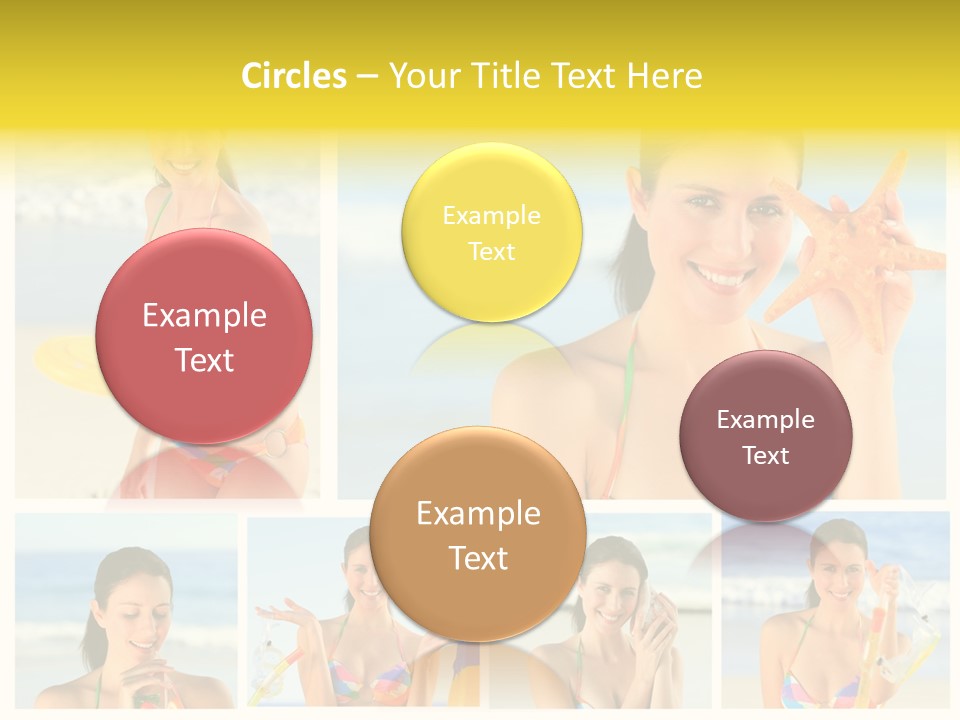 Lingerie Ocean Body PowerPoint Template