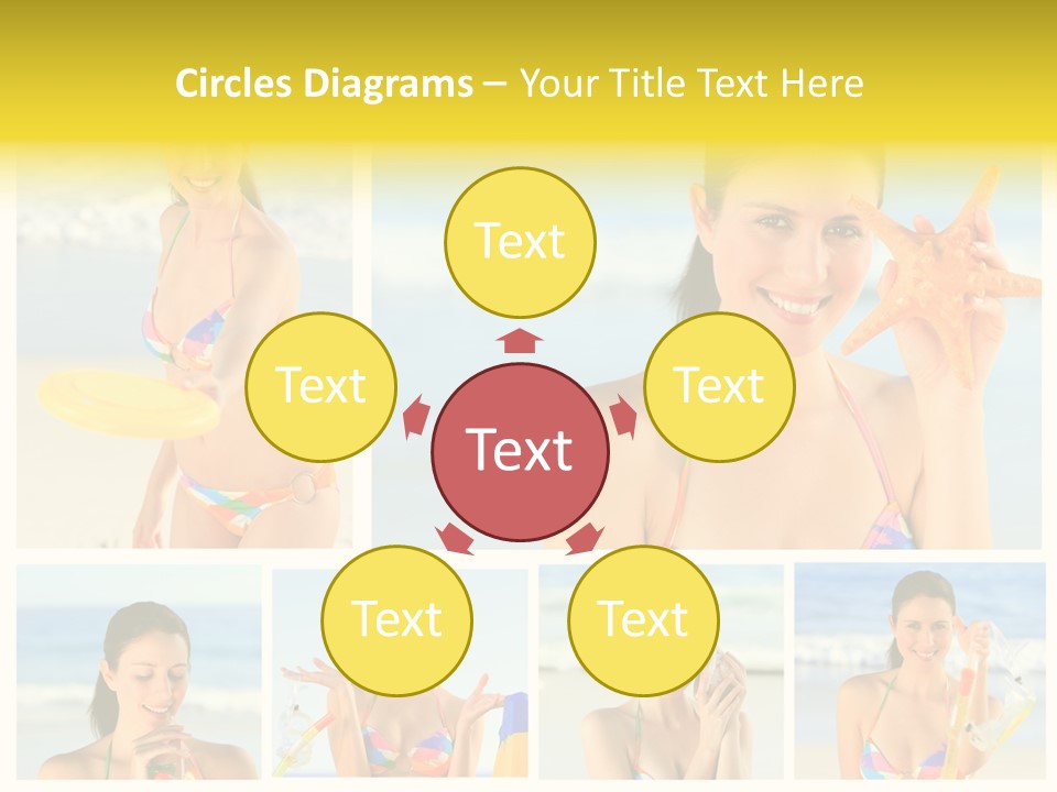 Lingerie Ocean Body PowerPoint Template