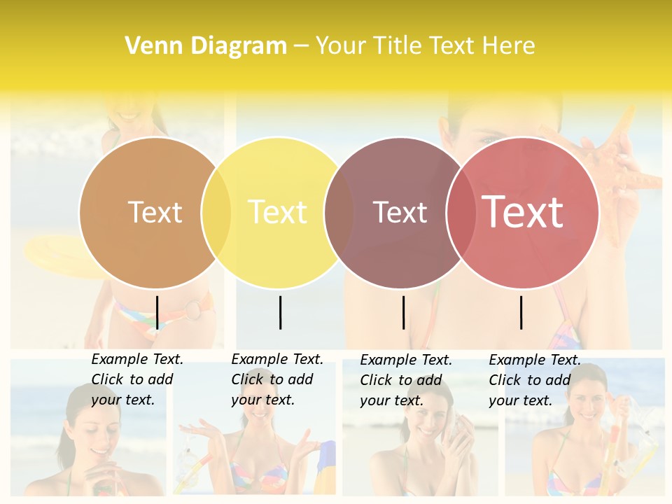 Lingerie Ocean Body PowerPoint Template