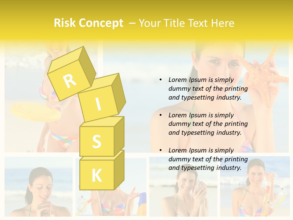 Lingerie Ocean Body PowerPoint Template