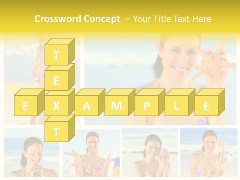 Lingerie Ocean Body PowerPoint Template