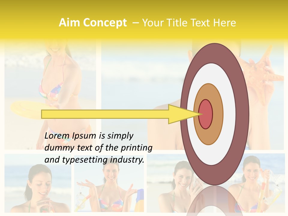 Lingerie Ocean Body PowerPoint Template