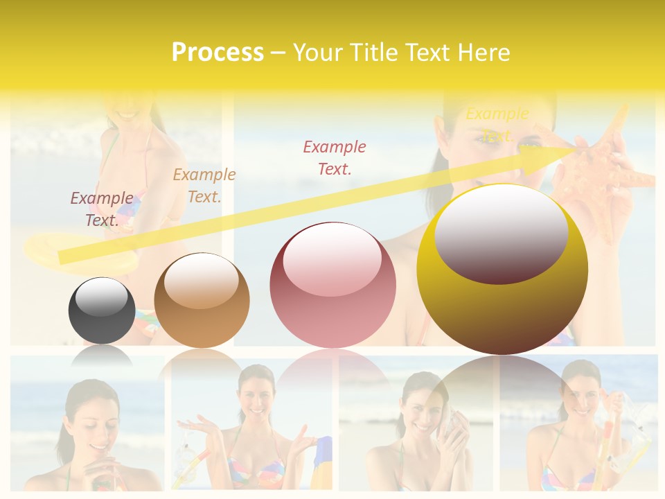Lingerie Ocean Body PowerPoint Template