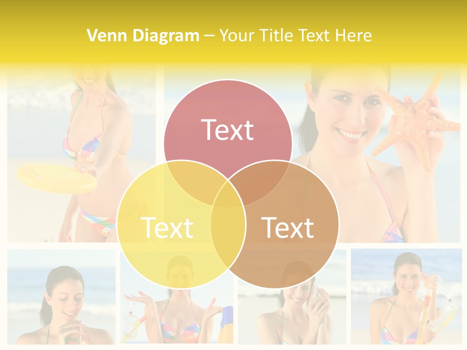 Lingerie Ocean Body PowerPoint Template