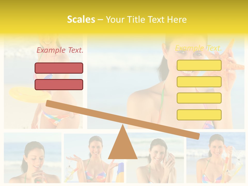 Lingerie Ocean Body PowerPoint Template
