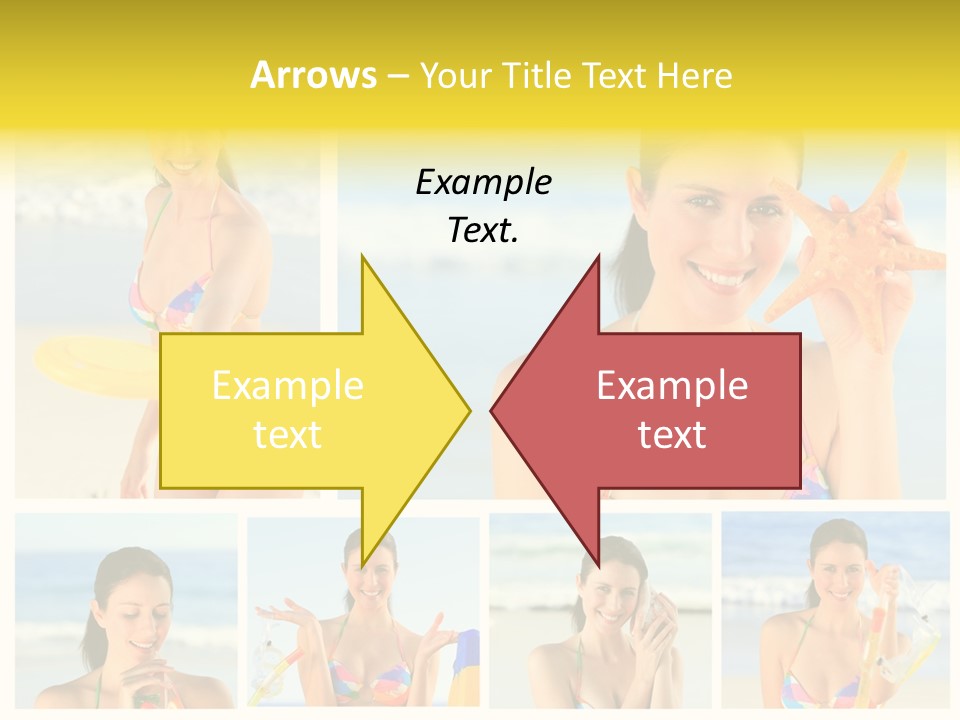 Lingerie Ocean Body PowerPoint Template