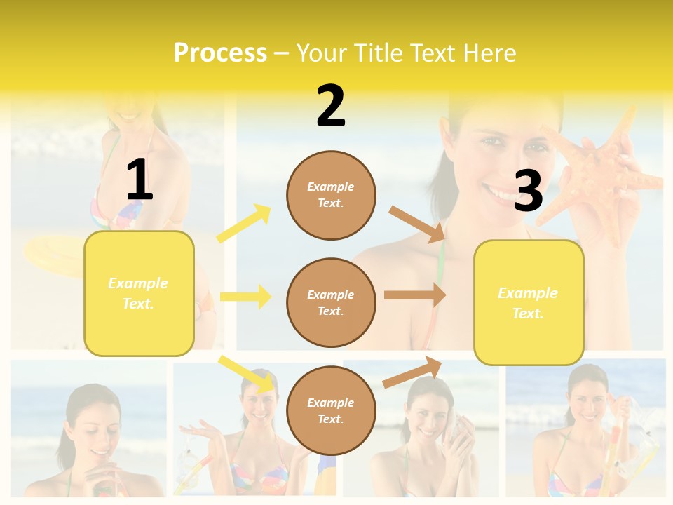 Lingerie Ocean Body PowerPoint Template