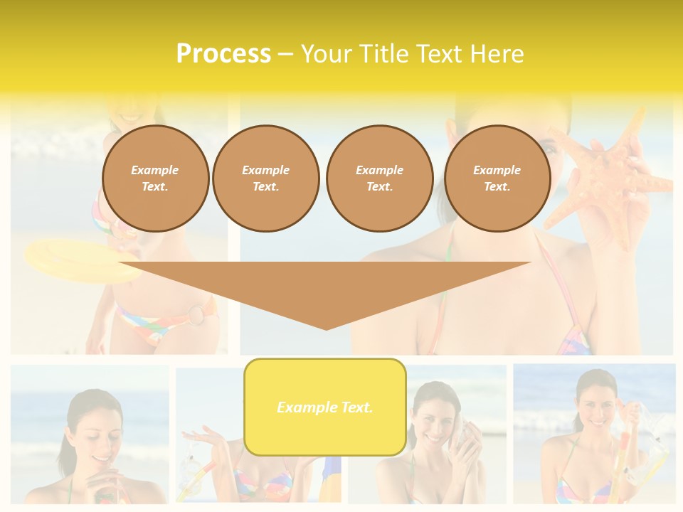 Lingerie Ocean Body PowerPoint Template
