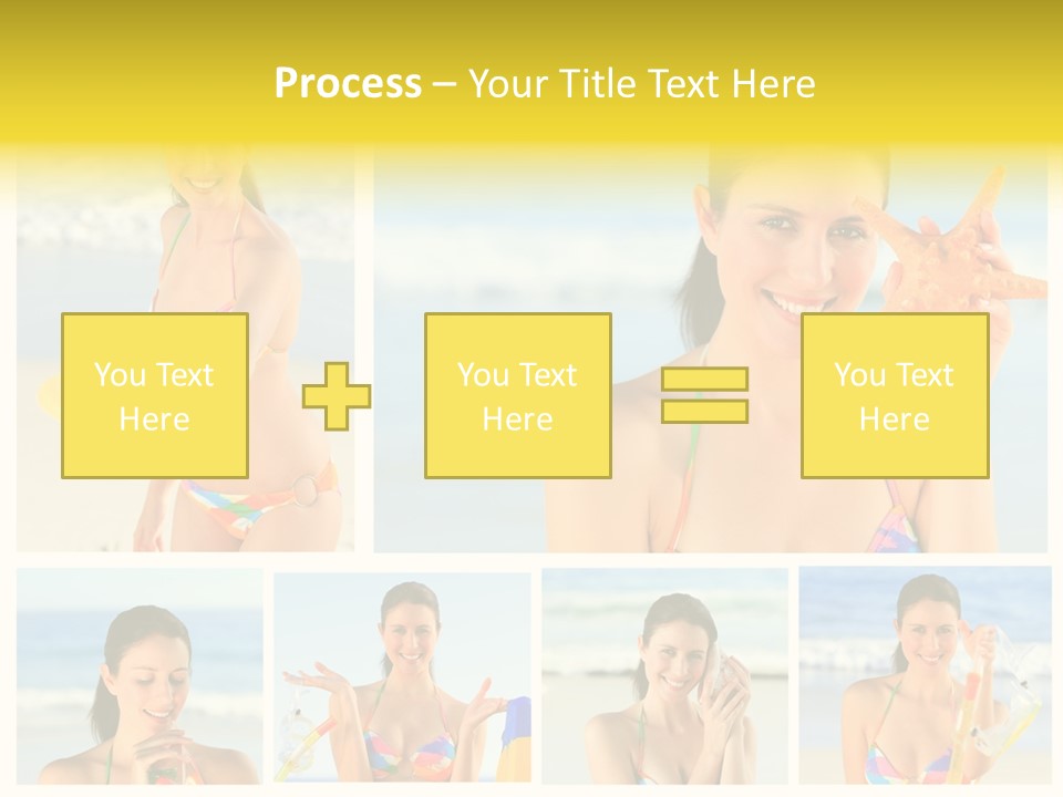 Lingerie Ocean Body PowerPoint Template