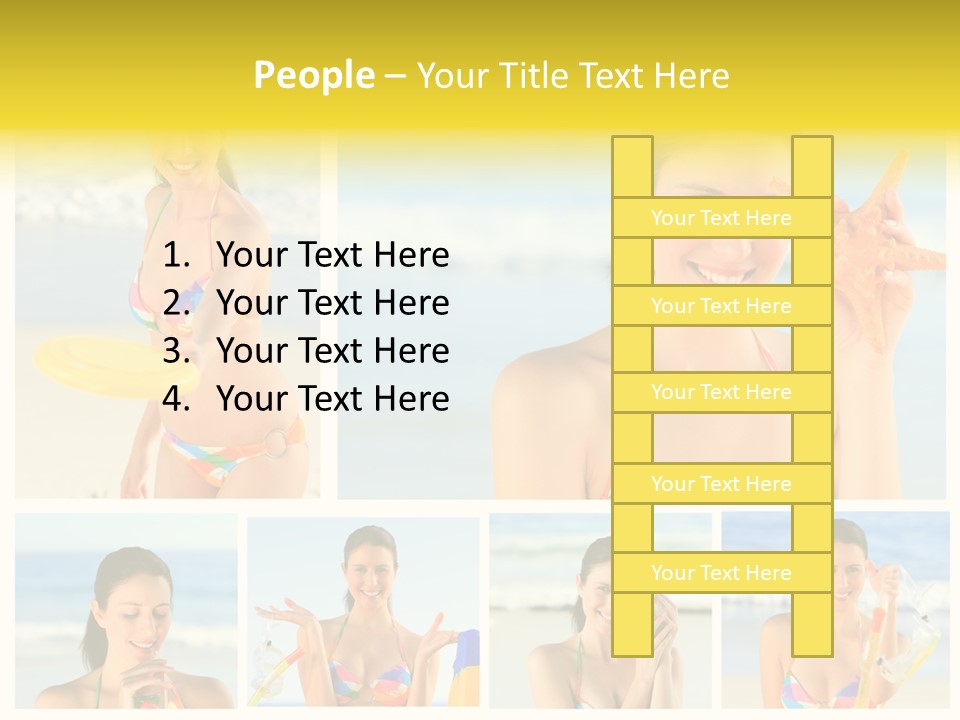 Lingerie Ocean Body PowerPoint Template