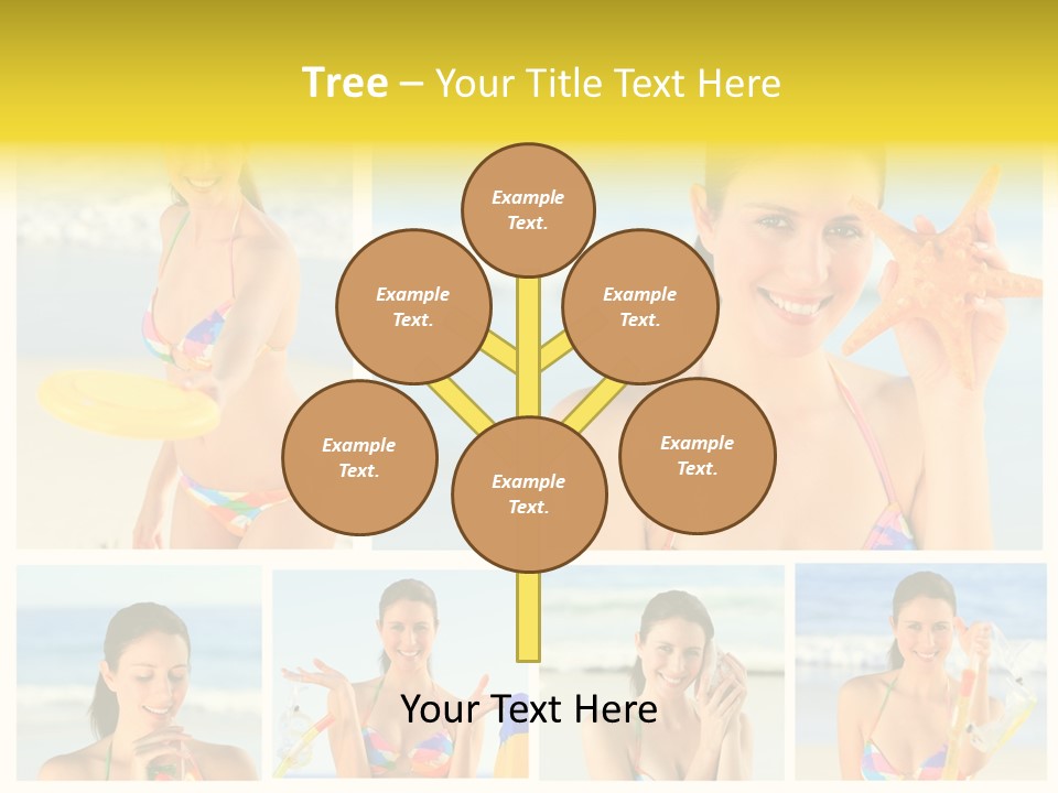 Lingerie Ocean Body PowerPoint Template