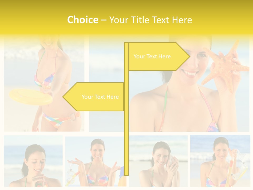 Lingerie Ocean Body PowerPoint Template