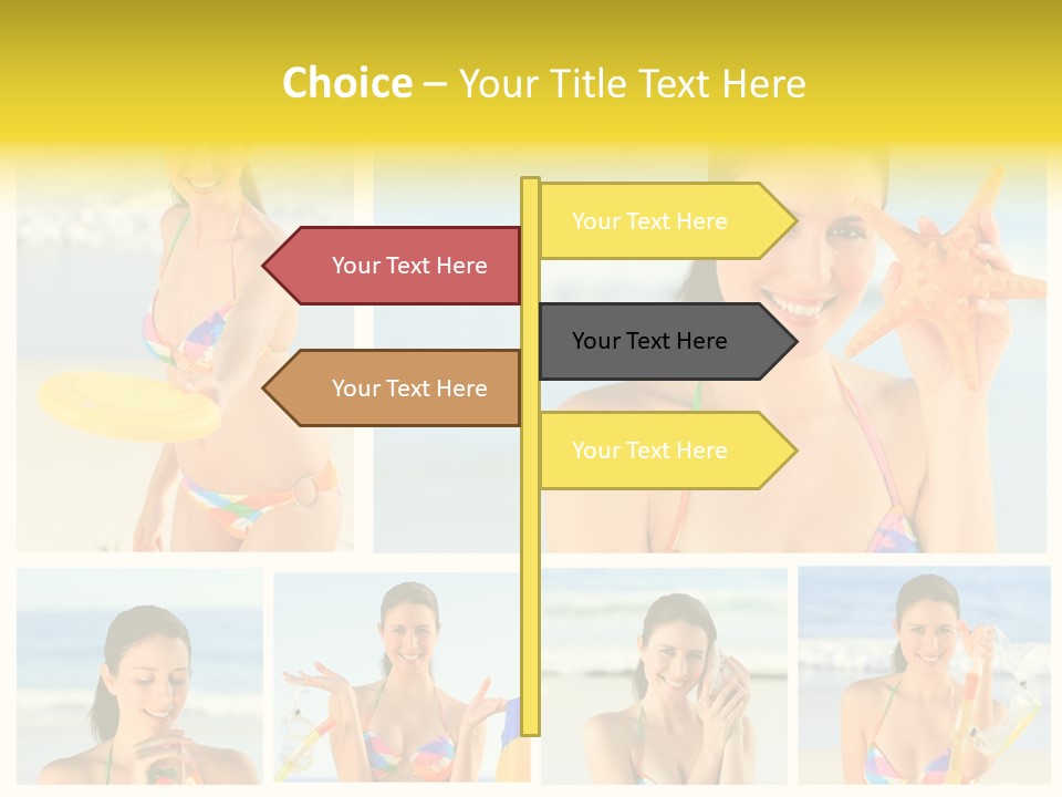 Lingerie Ocean Body PowerPoint Template