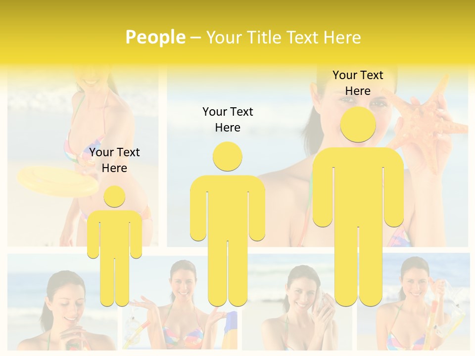 Lingerie Ocean Body PowerPoint Template