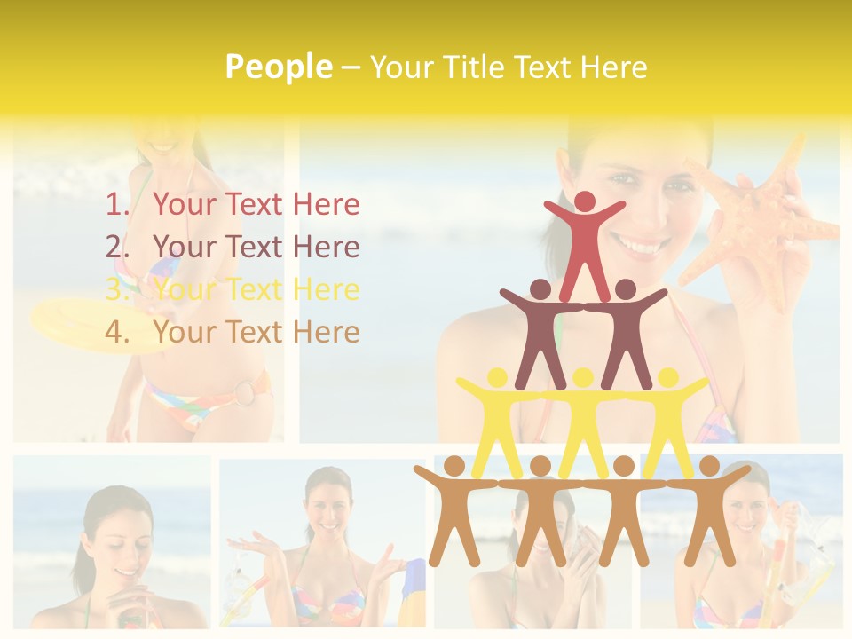 Lingerie Ocean Body PowerPoint Template