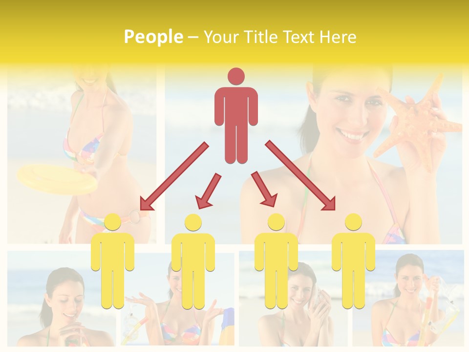 Lingerie Ocean Body PowerPoint Template