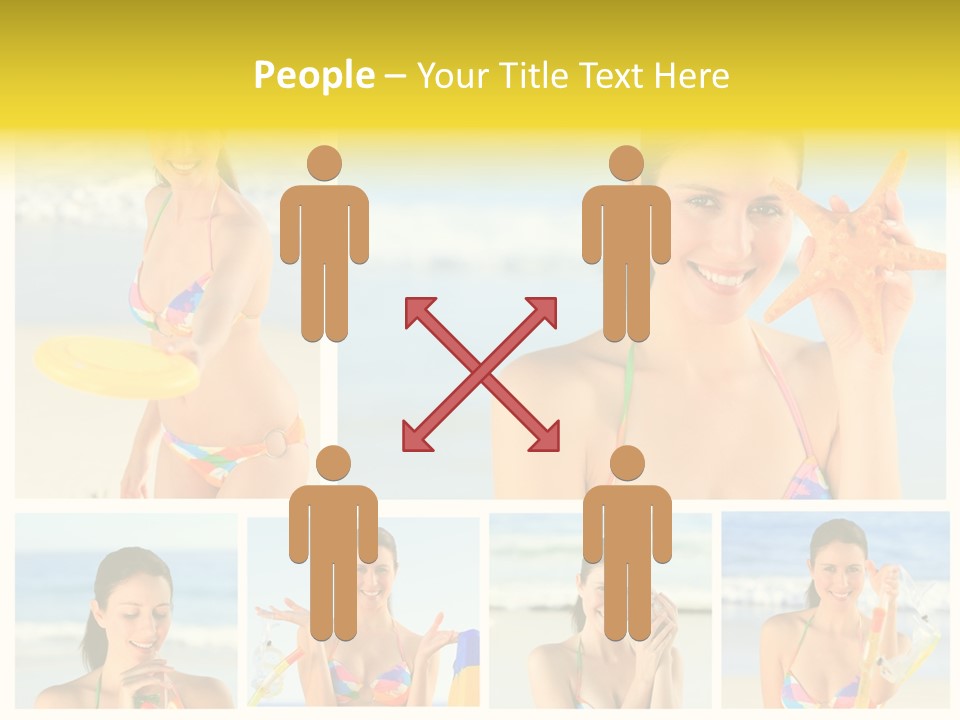 Lingerie Ocean Body PowerPoint Template