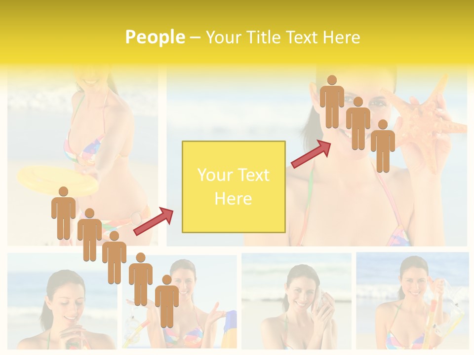 Lingerie Ocean Body PowerPoint Template