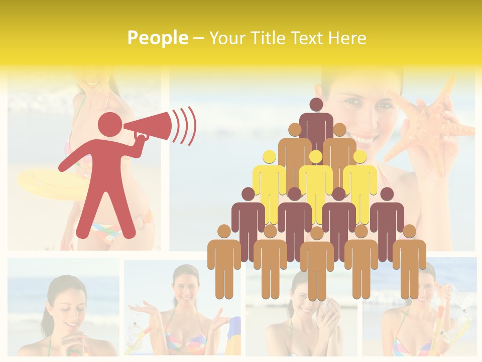 Lingerie Ocean Body PowerPoint Template