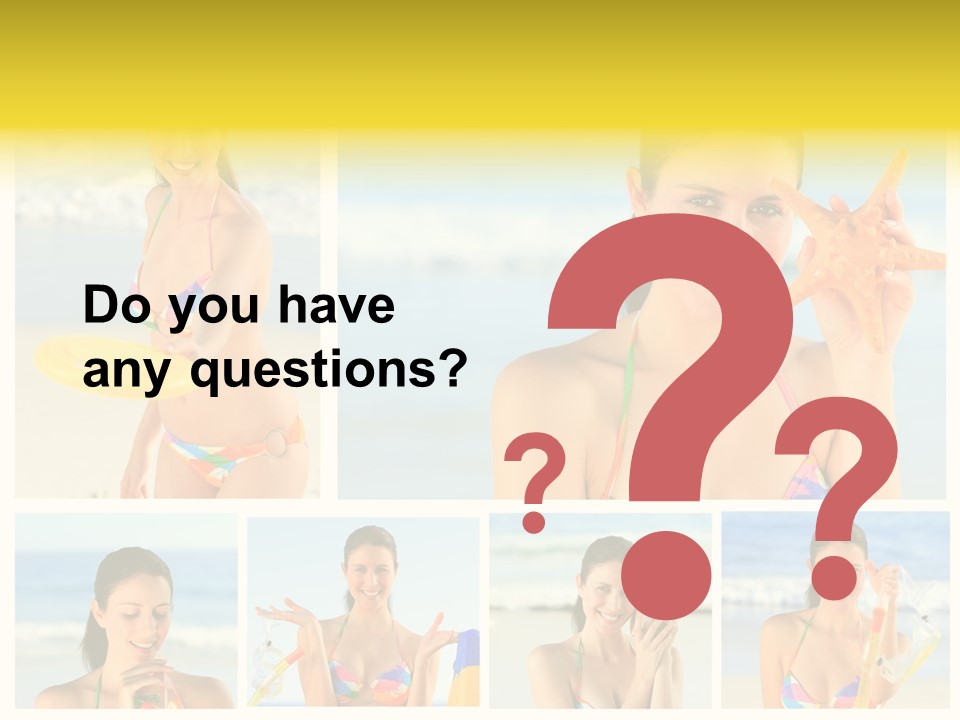 Lingerie Ocean Body PowerPoint Template