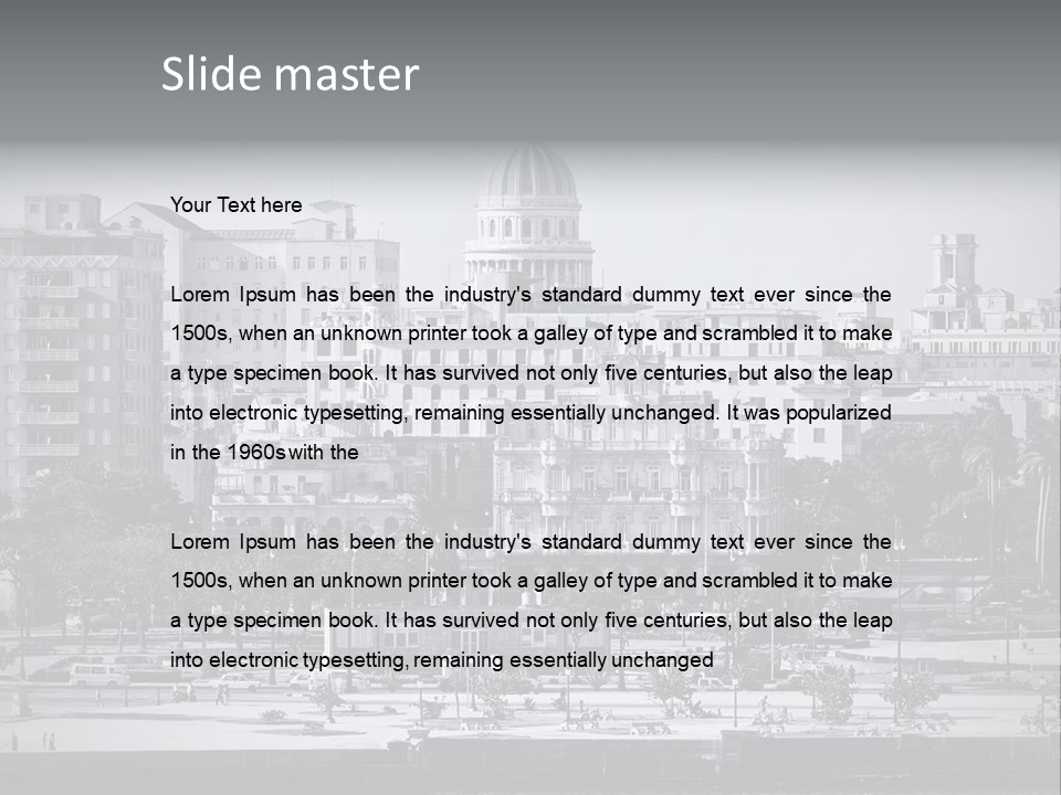 Grunge Landscape Aerial PowerPoint Template