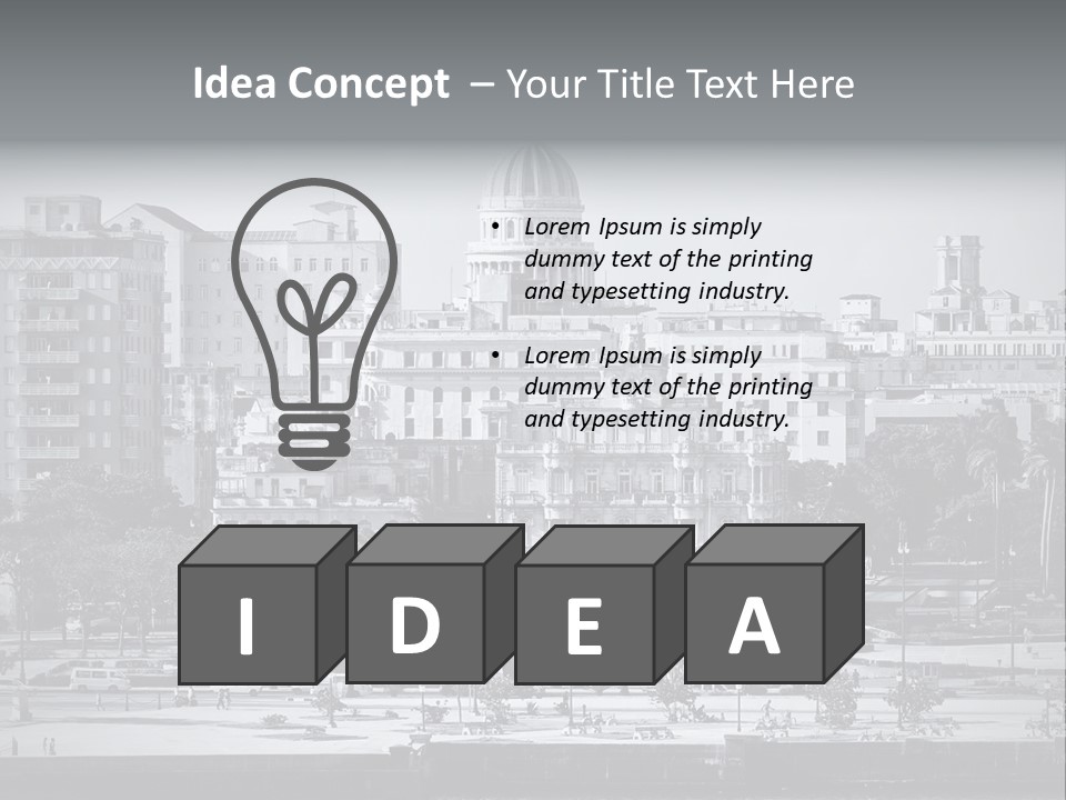 Grunge Landscape Aerial PowerPoint Template